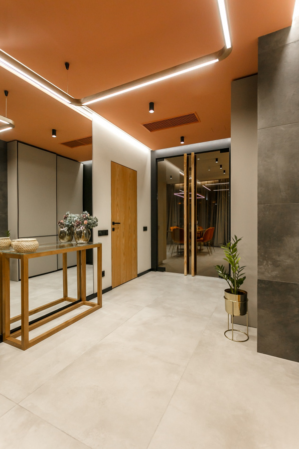 Стеклянные распашные двери