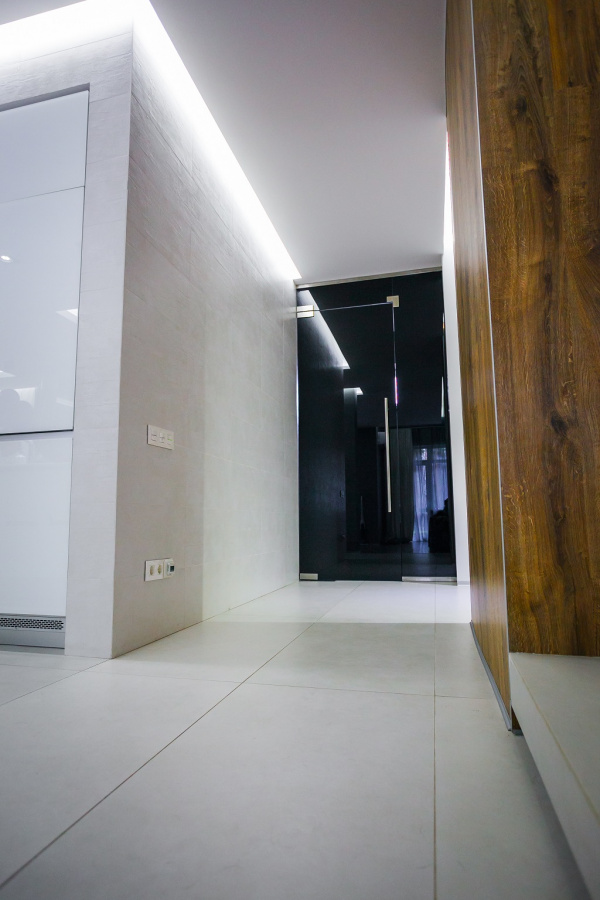 Стеклянные распашные двери